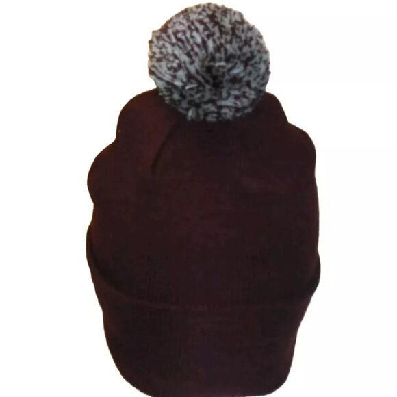 Montana Grizzlies Griz Kids Youth Cuffed Cuff Pom Beanie Winter Hat Cap New Tags - Picture 2 of 2